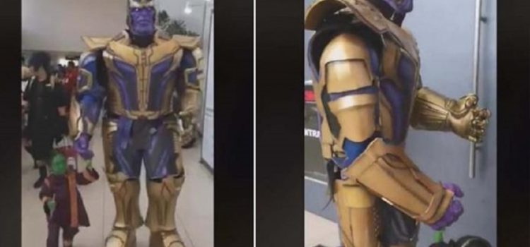 Padre e hija conquistan la red con su fabuloso disfraz de Thanos y Gamora