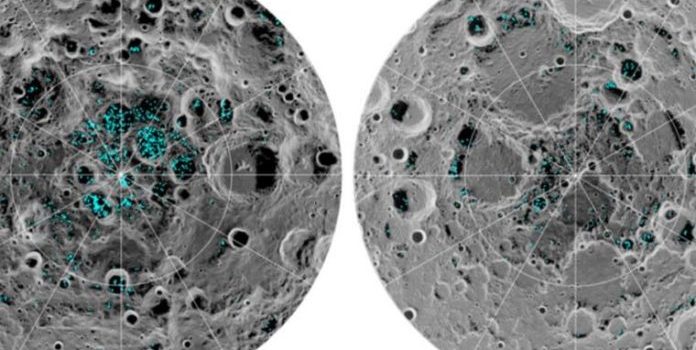 Confirman que hay agua helada en la Luna