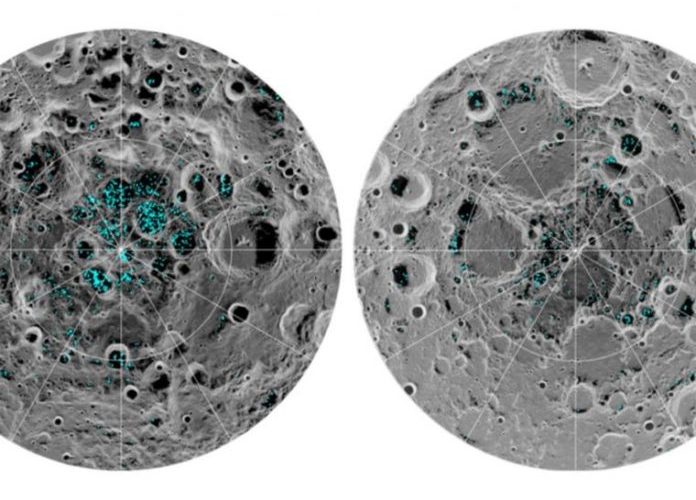 Confirman que hay agua helada en la Luna