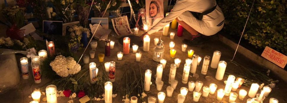 Realizan encendido de velas familiares y allegados de Andreea