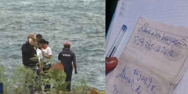 Hombre se lanza al mar Caribe, dentro del carro que dejó encontraron esta nota.